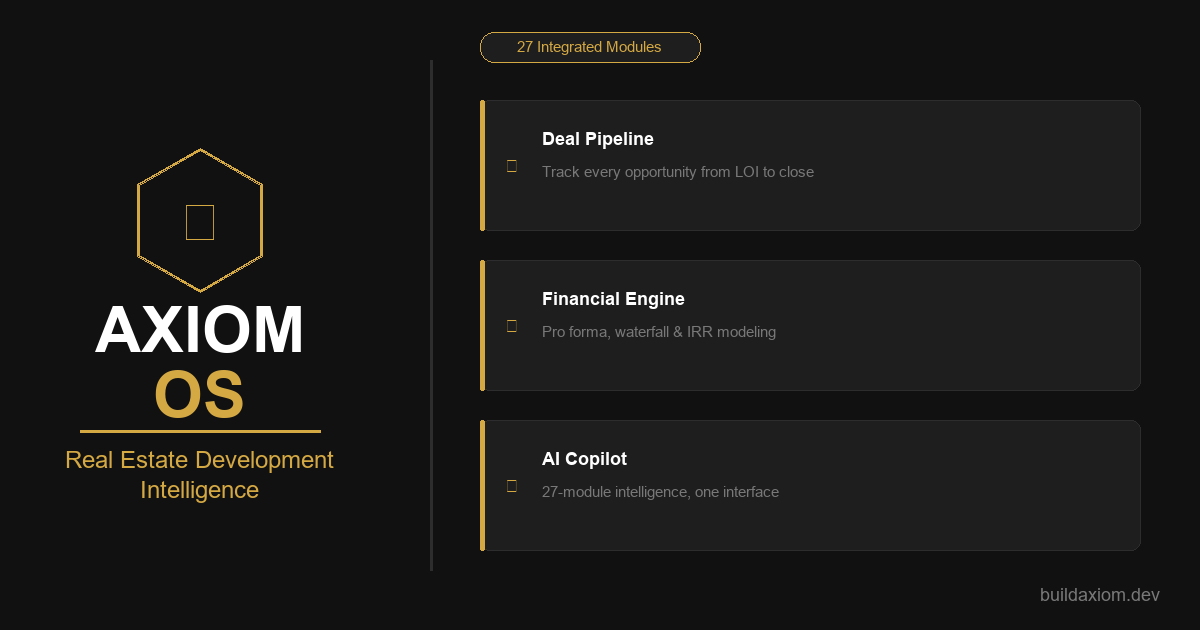 Axiom OS — Real Estate Development Intelligence